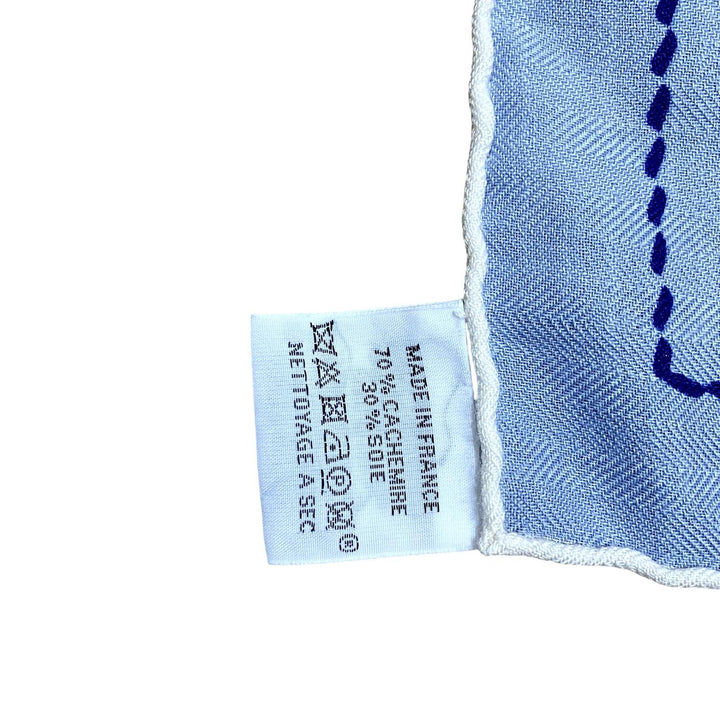 未使用 エルメス HERMES カレジェアン140 ピケセリエ ストールスカーフ カシミヤ レディース