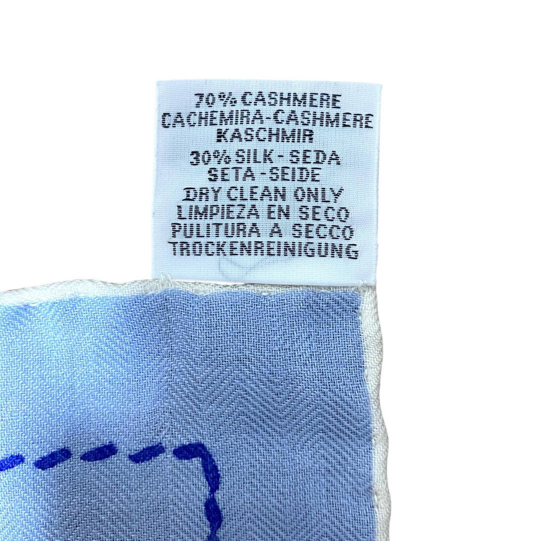 未使用 エルメス HERMES カレジェアン140 ピケセリエ ストールスカーフ カシミヤ レディース