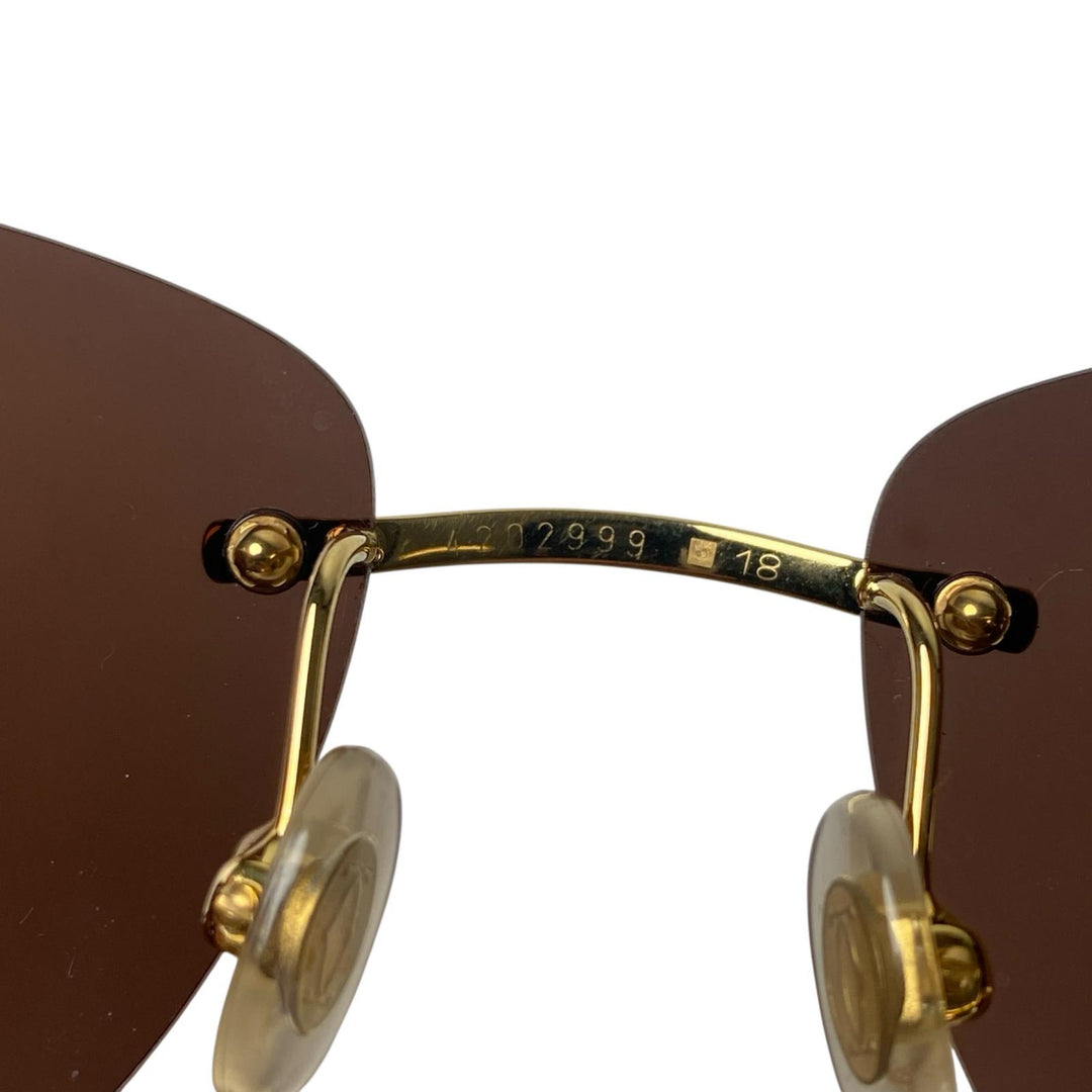 カルティエ Cartier パンテール サングラス フレームレス 度なし レディース