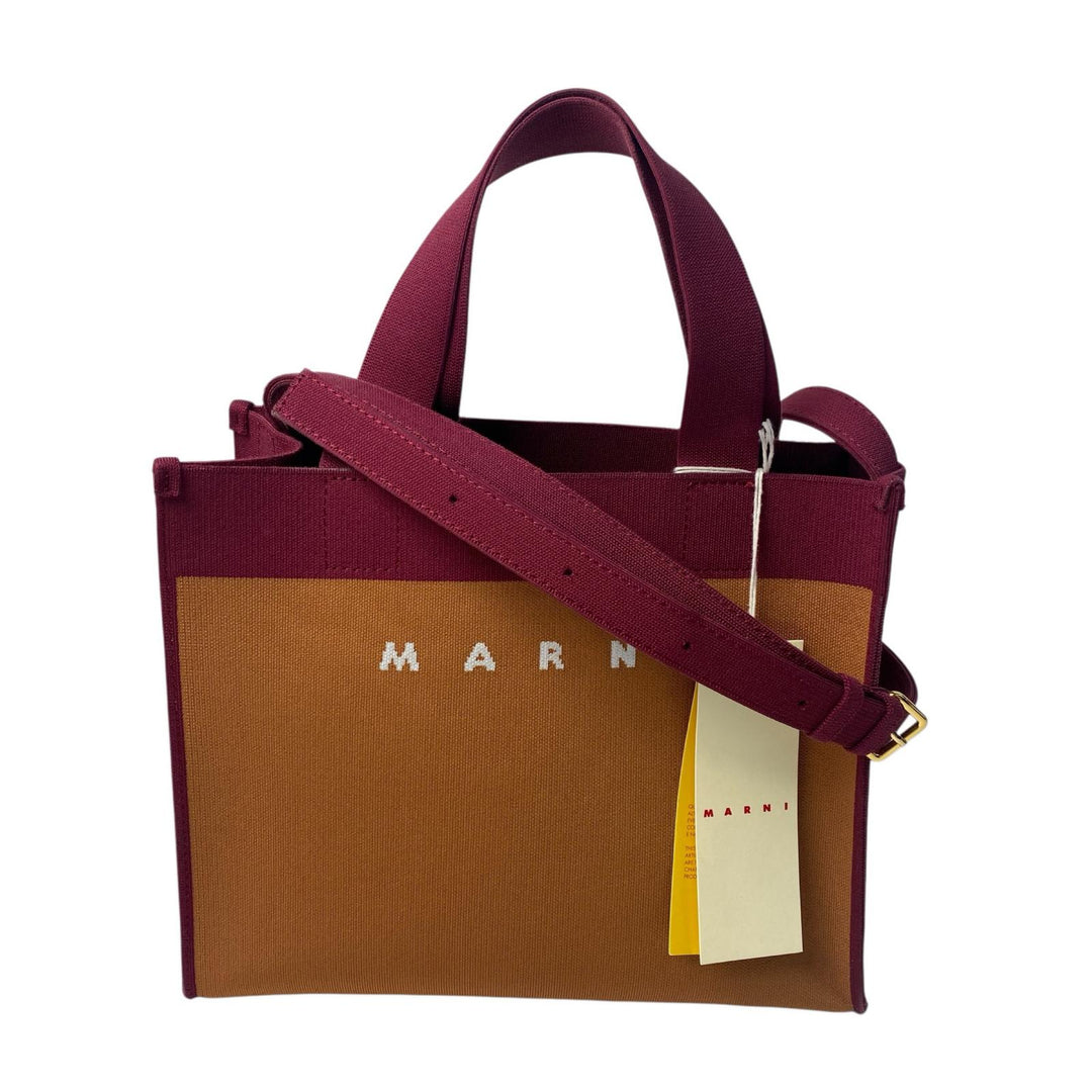 マルニ MARNI ジャガード ロゴ 2WAY ショルダーバッグ ハンドバッグ 斜めがけ クロスボディ レディース