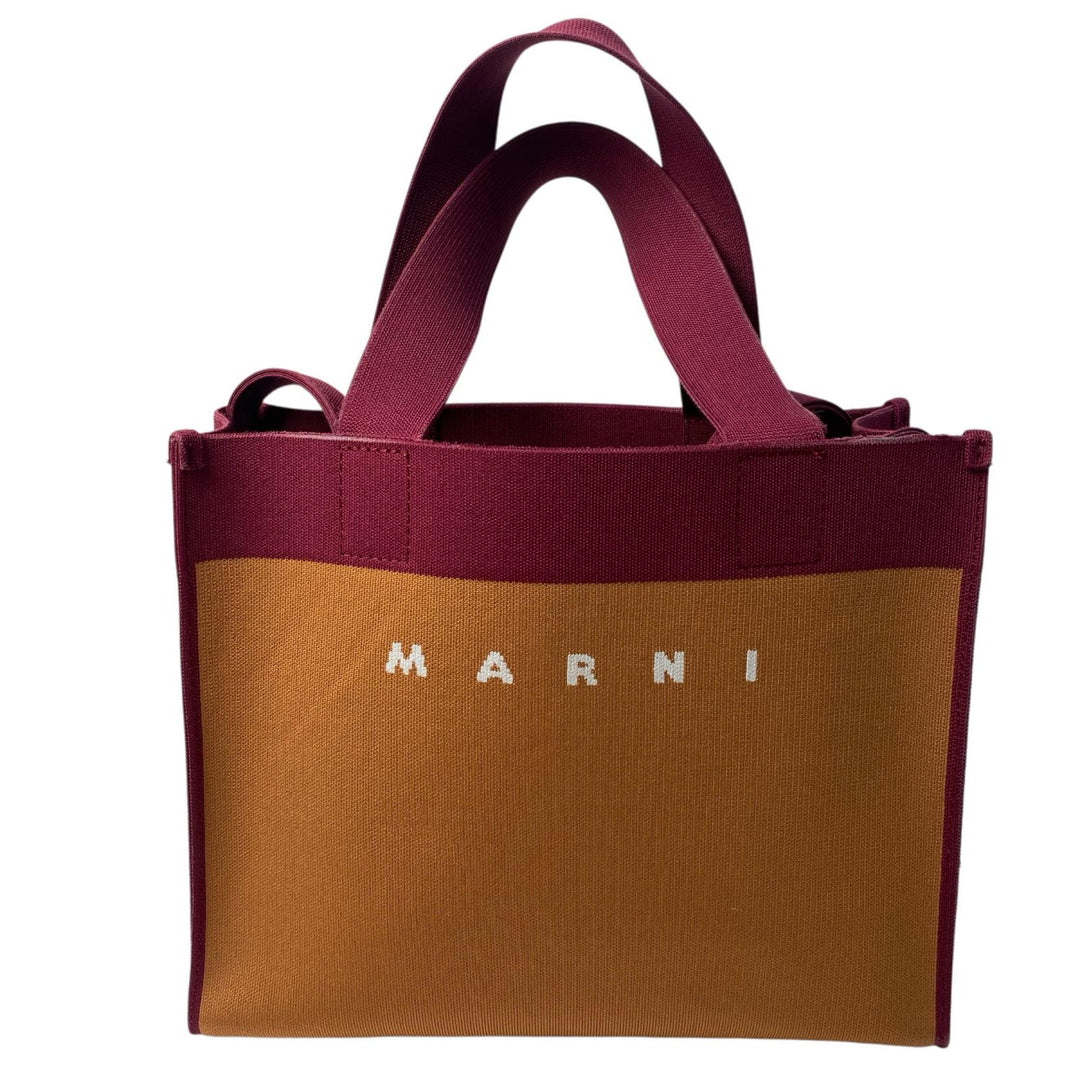 マルニ MARNI ジャガード ロゴ 2WAY ショルダーバッグ ハンドバッグ 斜めがけ クロスボディ レディース