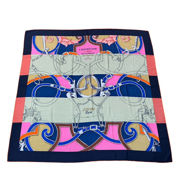 美品 エルメス HERMES レディース カレジュアン 140 帝王学 バヤデール カシシル スカーフ