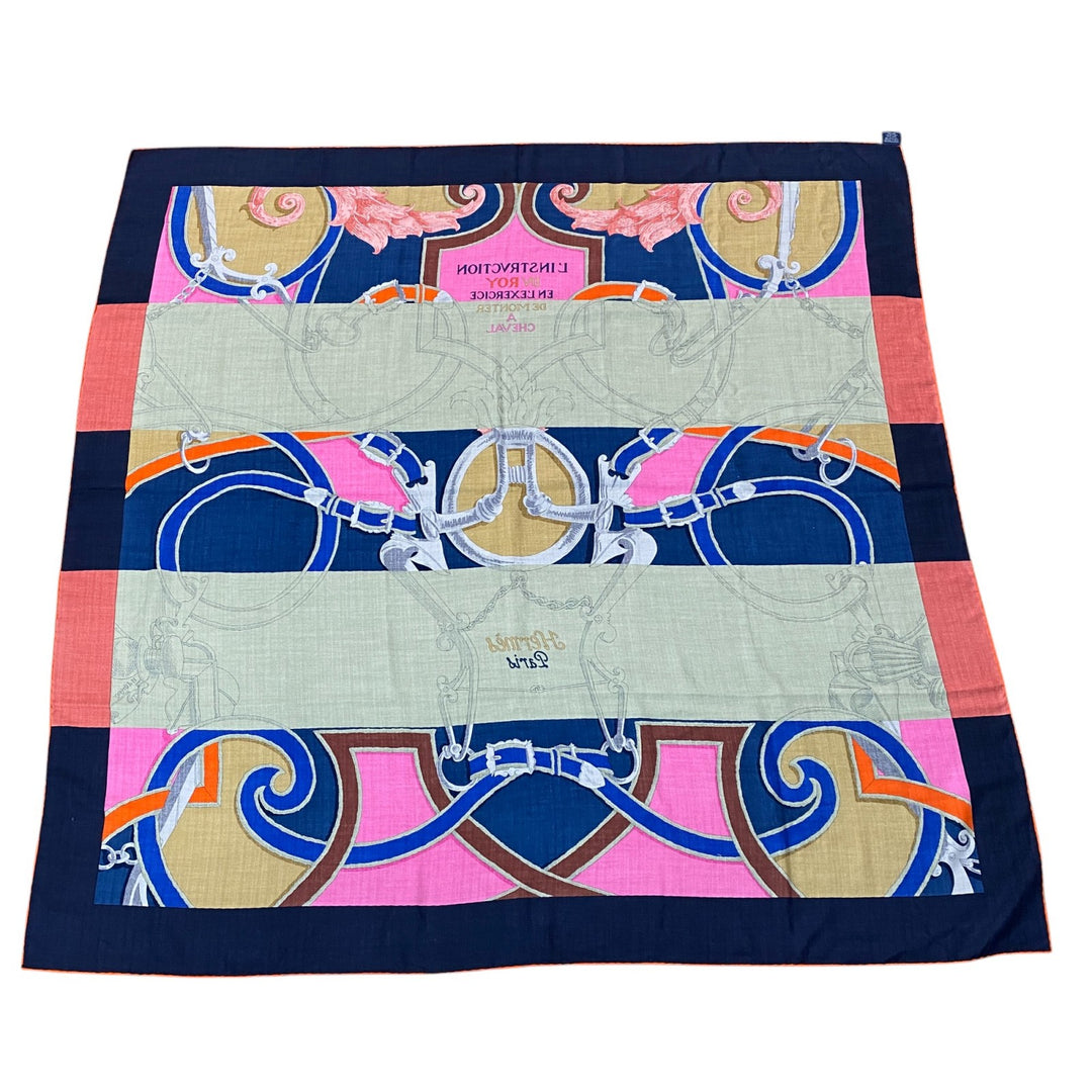 美品 エルメス HERMES レディース カレジュアン 140 帝王学 バヤデール カシシル スカーフ