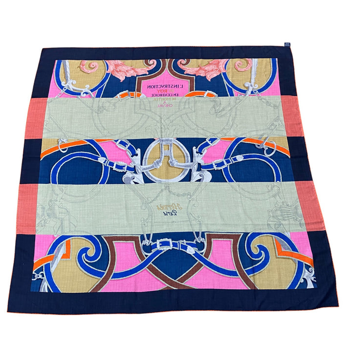 美品 エルメス HERMES レディース カレジュアン 140 帝王学 バヤデール カシシル スカーフ