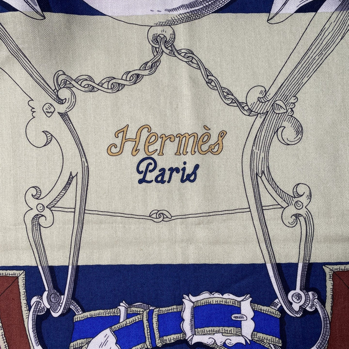 美品 エルメス HERMES レディース カレジュアン 140 帝王学 バヤデール カシシル スカーフ