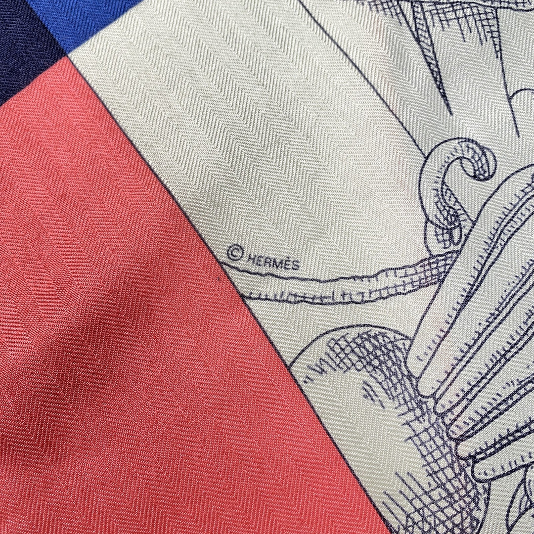 美品 エルメス HERMES レディース カレジュアン 140 帝王学 バヤデール カシシル スカーフ