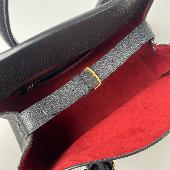 美品 バリー BALLY ソメット レザーハンドバッグ 　ブラック　黒　レディース