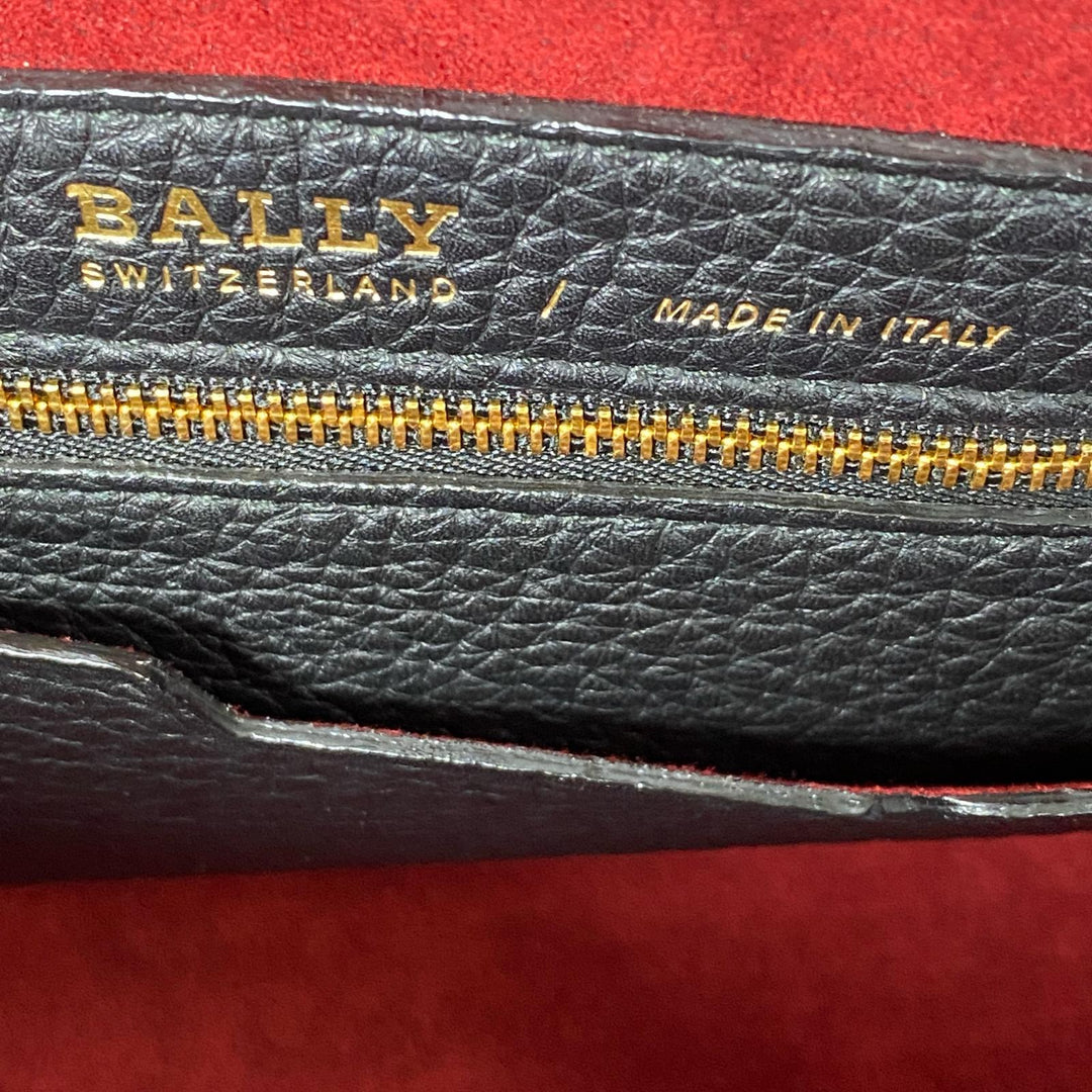 美品 バリー BALLY ソメット レザーハンドバッグ 　ブラック　黒　レディース