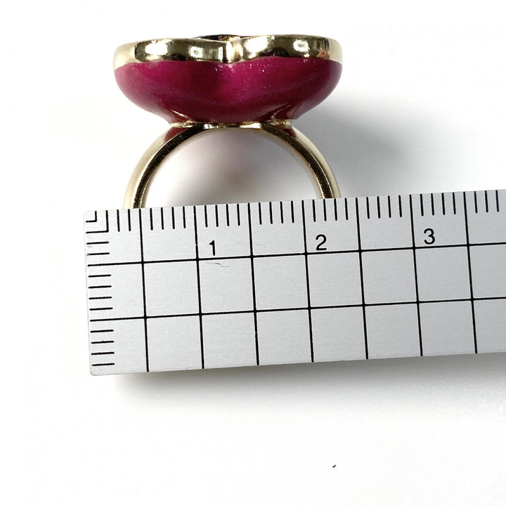 美品 シャネル CHANEL レディース ピンク ストーン ハートリング C23P 12号