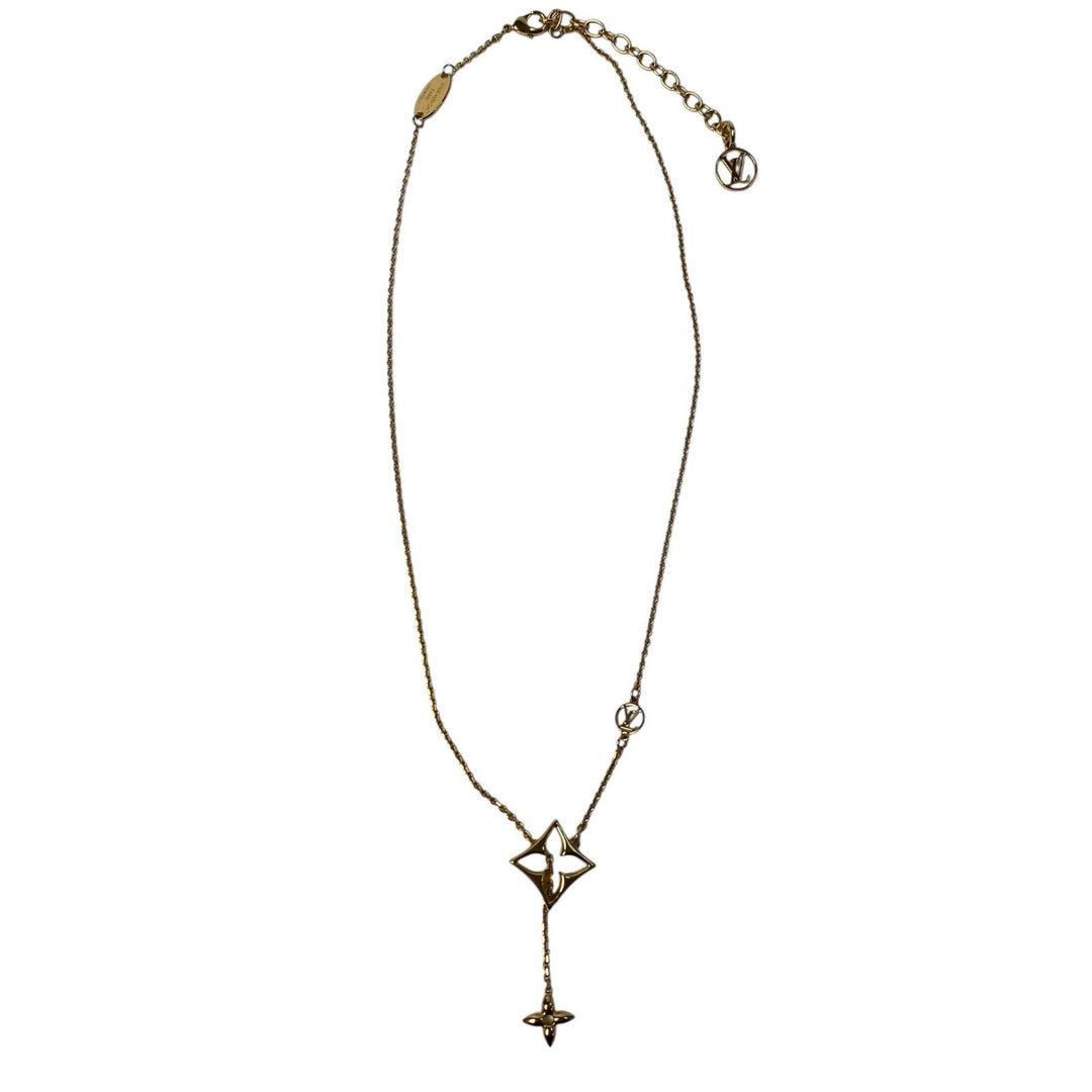 美品 ルイヴィトン LOUIS VUITTON フラワーグラム ネックレス M01234 レディース