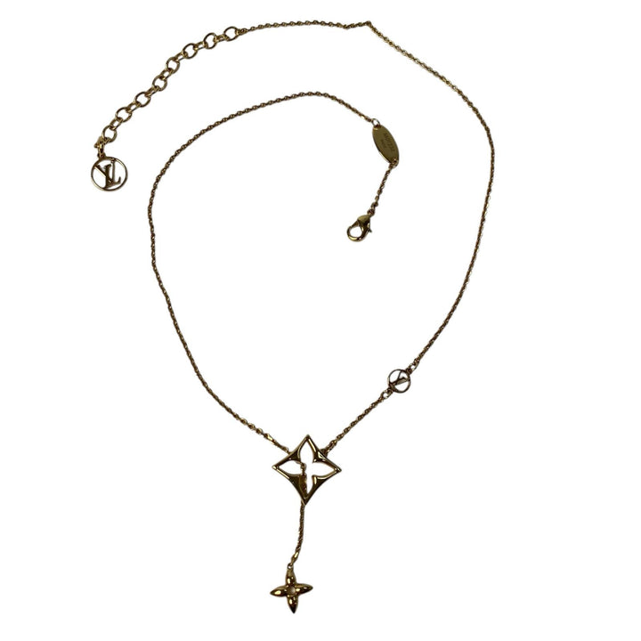 美品 ルイヴィトン LOUIS VUITTON フラワーグラム ネックレス M01234 レディース