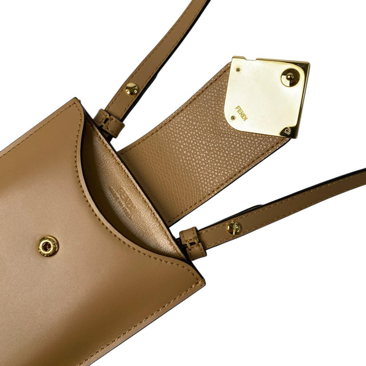 美品 フェンディ FENDI FFダイヤモンド フォンポーチ 7AS188 スマホショルダー 斜めがけ クロスボディ レディース