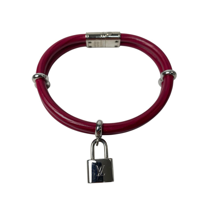 ルイヴィトン LOUIS VUITTON カデナ レザー ブレスレット CA1103 レディース