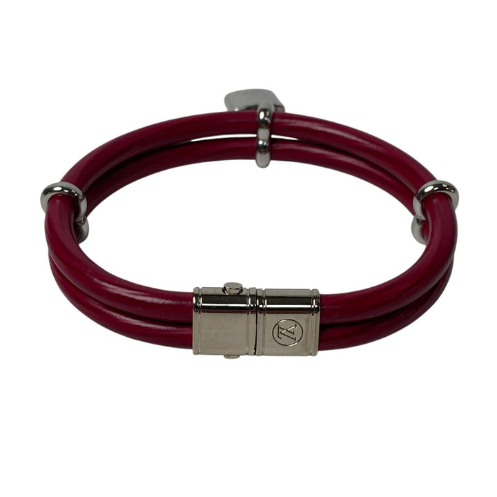 ルイヴィトン LOUIS VUITTON カデナ レザー ブレスレット CA1103 レディース