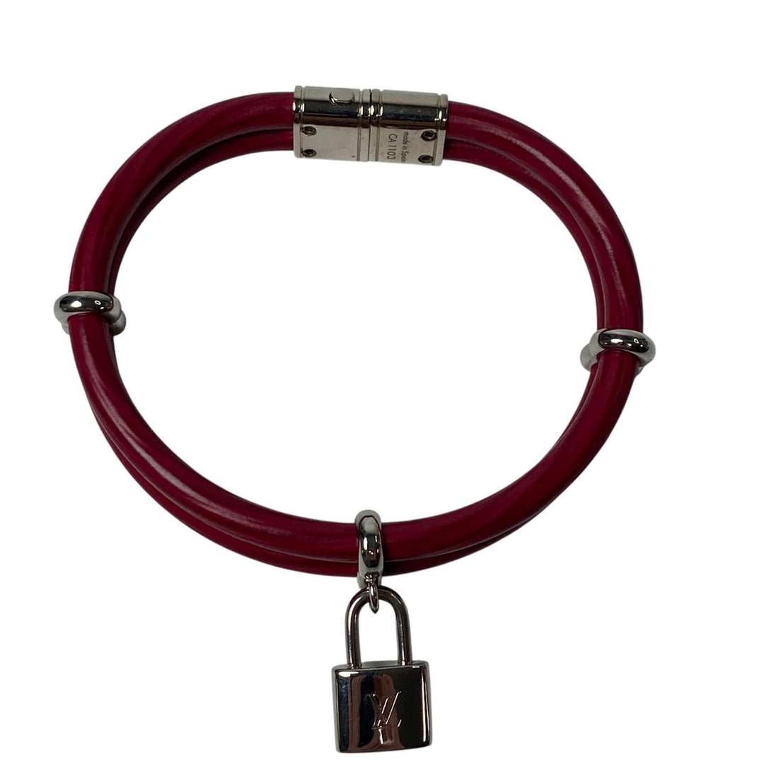 ルイヴィトン LOUIS VUITTON カデナ レザー ブレスレット CA1103 レディース