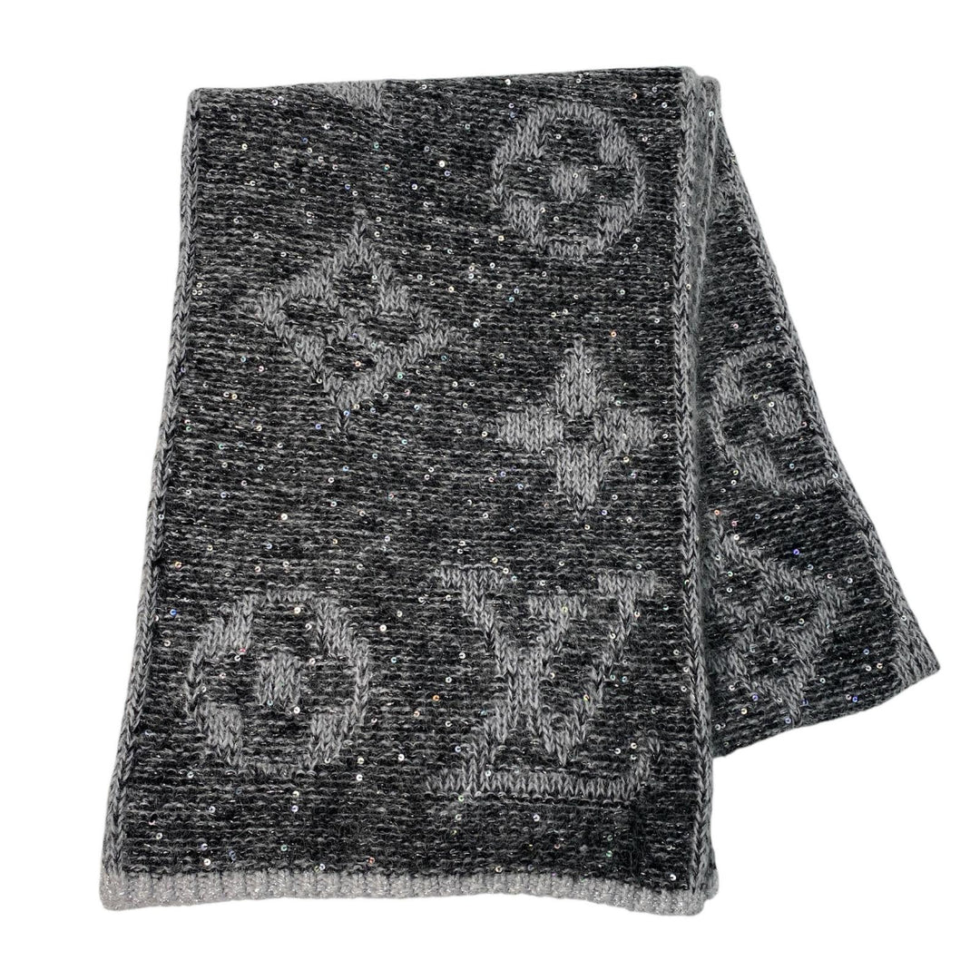 ルイヴィトン LOUIS VUITTON エシャルプ モノグラム マフラー スパンコール レディース