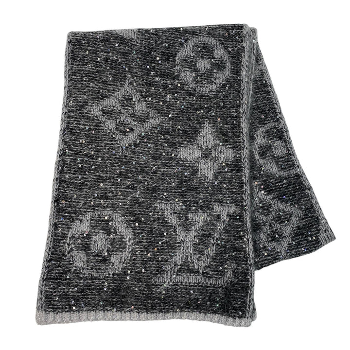 ルイヴィトン LOUIS VUITTON エシャルプ モノグラム マフラー スパンコール レディース