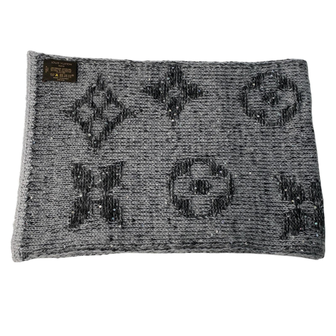 ルイヴィトン LOUIS VUITTON エシャルプ モノグラム マフラー スパンコール レディース