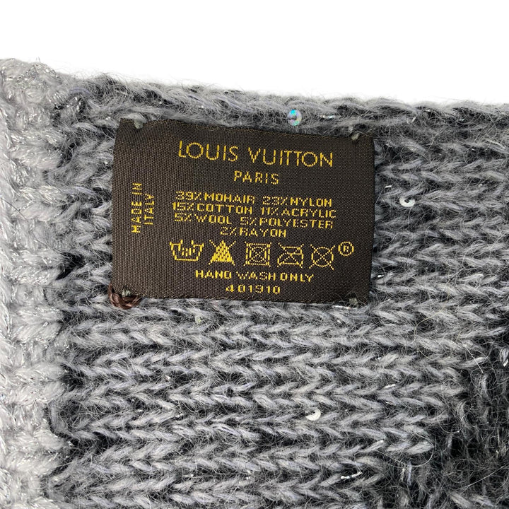 ルイヴィトン LOUIS VUITTON エシャルプ モノグラム マフラー スパンコール レディース