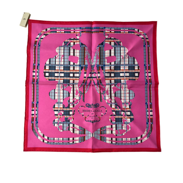 未使用 エルメス HERMES レディース ブリッド・ドゥ・ガラ・タータン ガヴロッシュ 45 スカーフ