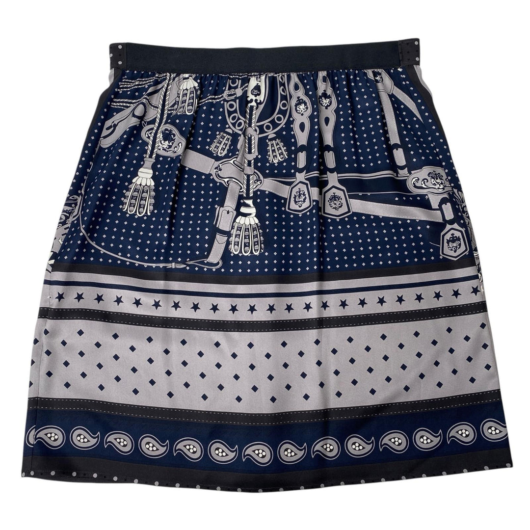 未使用 エルメス HERMES Harnais de CourBandana シルクスカート #40 レディース
