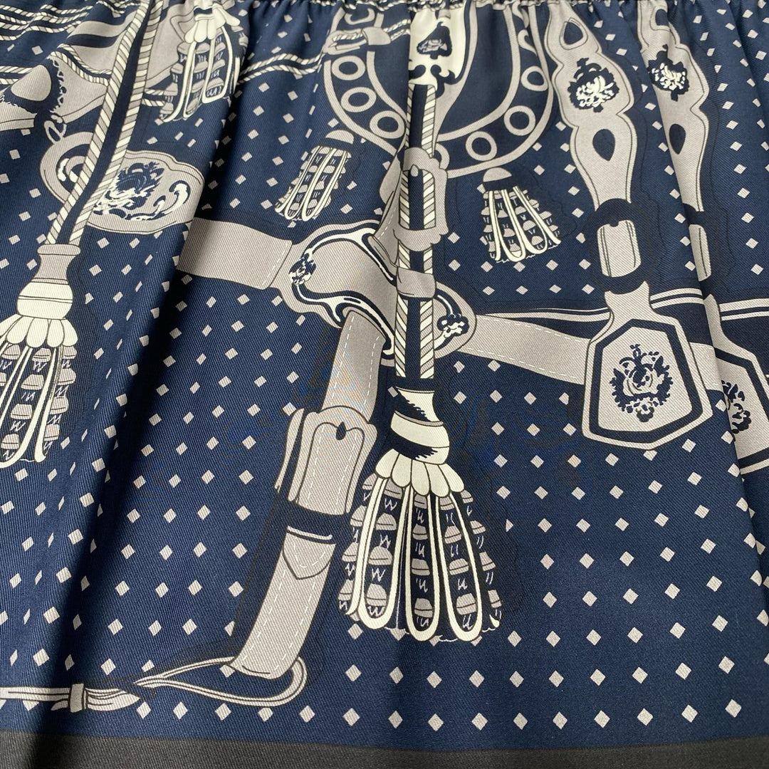 未使用 エルメス HERMES Harnais de CourBandana シルクスカート #40 レディース