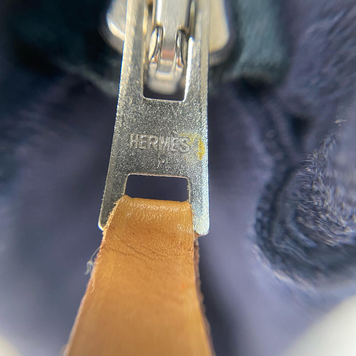 美品 エルメス HERMES ドーヴィル ポーチ ネイビー レディース