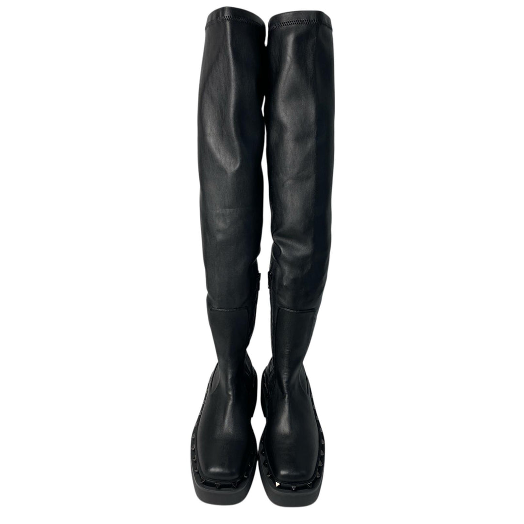 未使用 ヴァレンティノ ガラヴァーニ valentino garavani スタッズ ニーハイ ロングブーツ #35 レディース