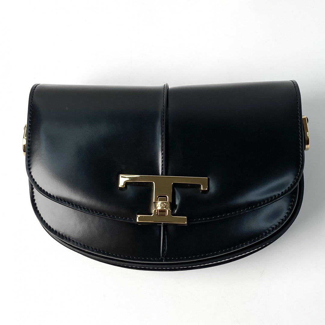 美品 トッズ TOS'S レディース Tタイムレス ミニ ショルダーバッグ レザー 斜めがけ クロスボディ LG49