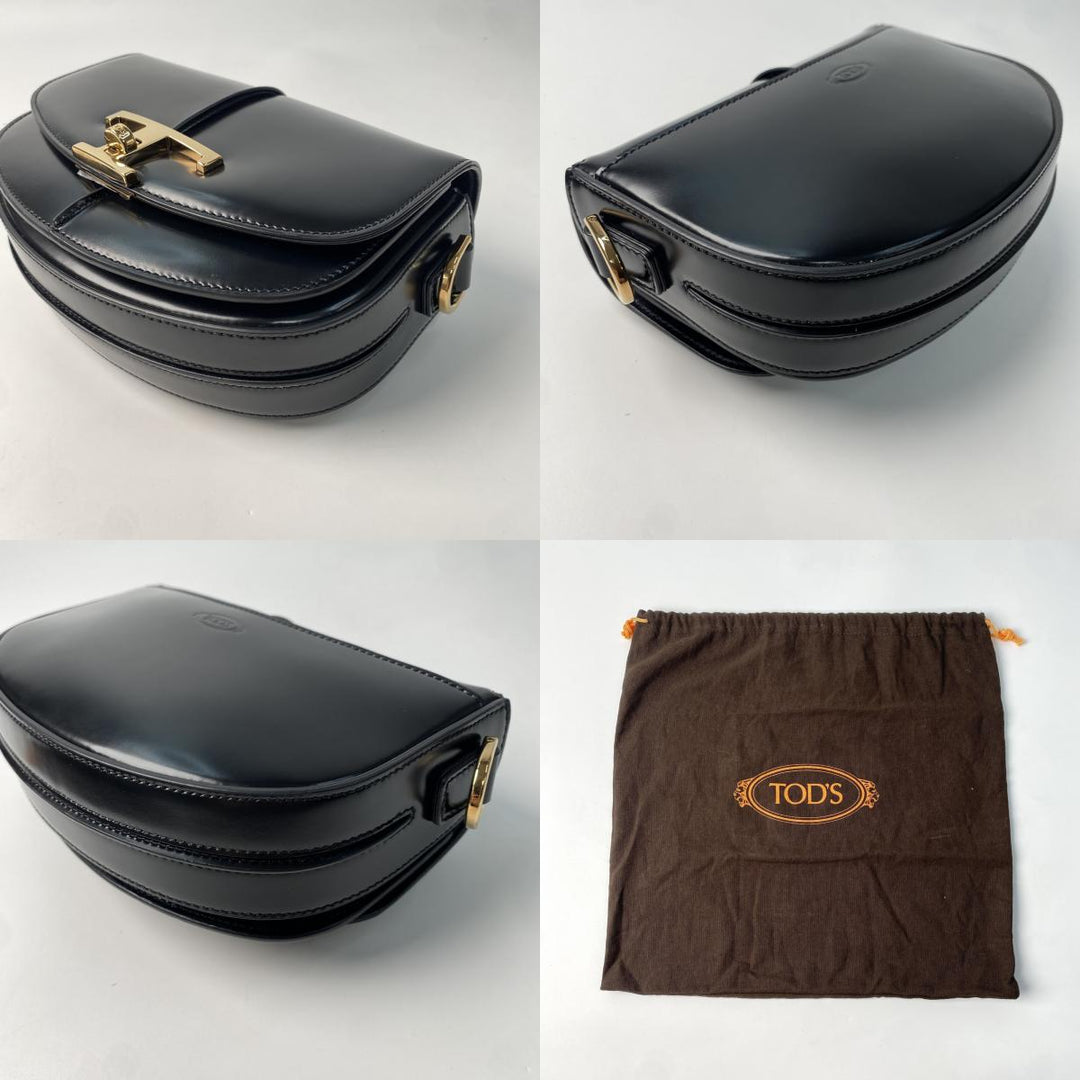 美品 トッズ TOS'S レディース Tタイムレス ミニ ショルダーバッグ レザー 斜めがけ クロスボディ LG49