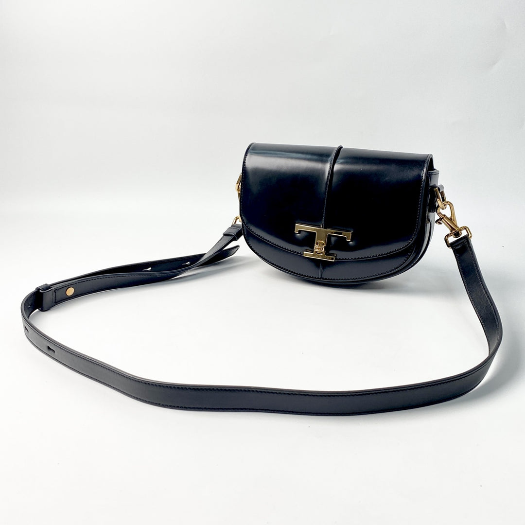 美品 トッズ TOS'S レディース Tタイムレス ミニ ショルダーバッグ レザー 斜めがけ クロスボディ LG49