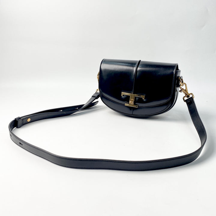 美品 トッズ TOS'S レディース Tタイムレス ミニ ショルダーバッグ レザー 斜めがけ クロスボディ LG49