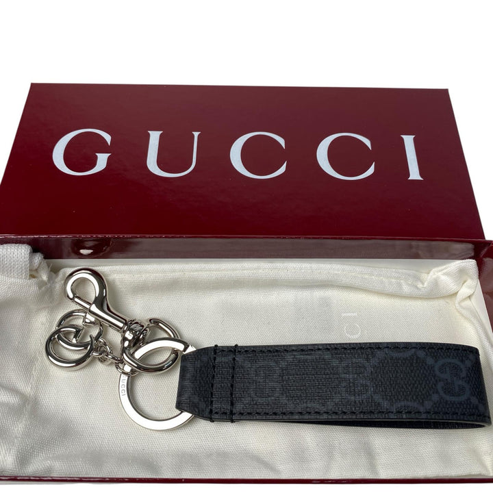 美品 グッチ GUCCI GGスプリーム GGマーモント キーリング チャーム メンズ
