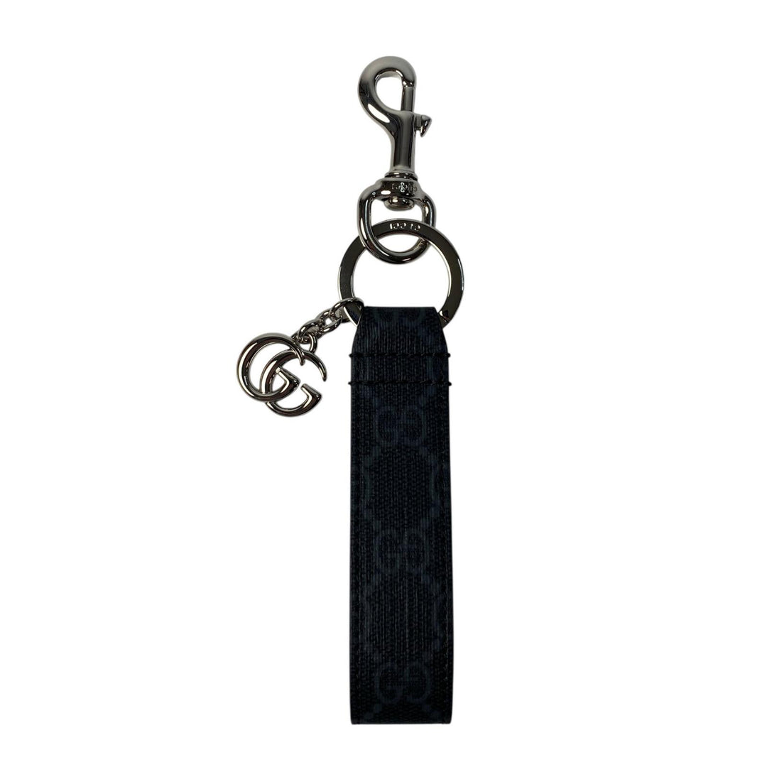 美品 グッチ GUCCI GGスプリーム GGマーモント キーリング チャーム メンズ