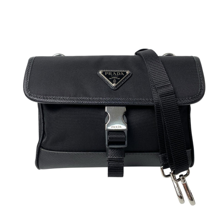 プラダ PRADA ミニショルダーバッグ ナイロン サフィアーノ レザー 2ZH108 斜めがけ クロスボディ メンズ