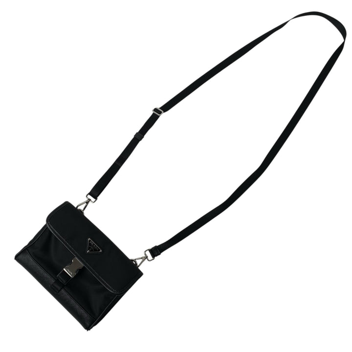 プラダ PRADA ミニショルダーバッグ ナイロン サフィアーノ レザー 2ZH108 斜めがけ クロスボディ メンズ