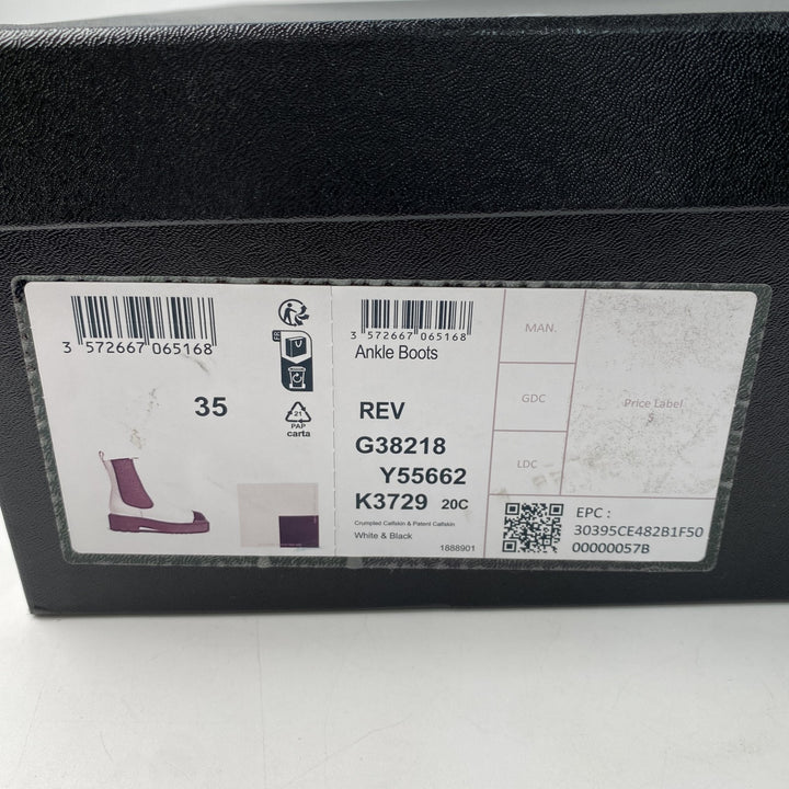 未使用 シャネル CHANEL レディース サイドゴア ショートブーツ 35C レザー パテント G38218 Y55662 22cm