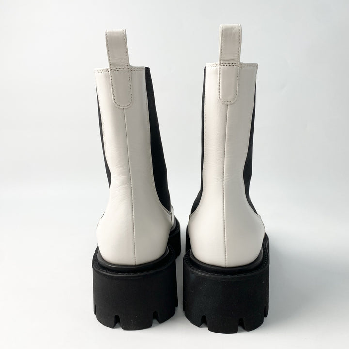 未使用 シャネル CHANEL レディース サイドゴア ショートブーツ 35C レザー パテント G38218 Y55662 22cm