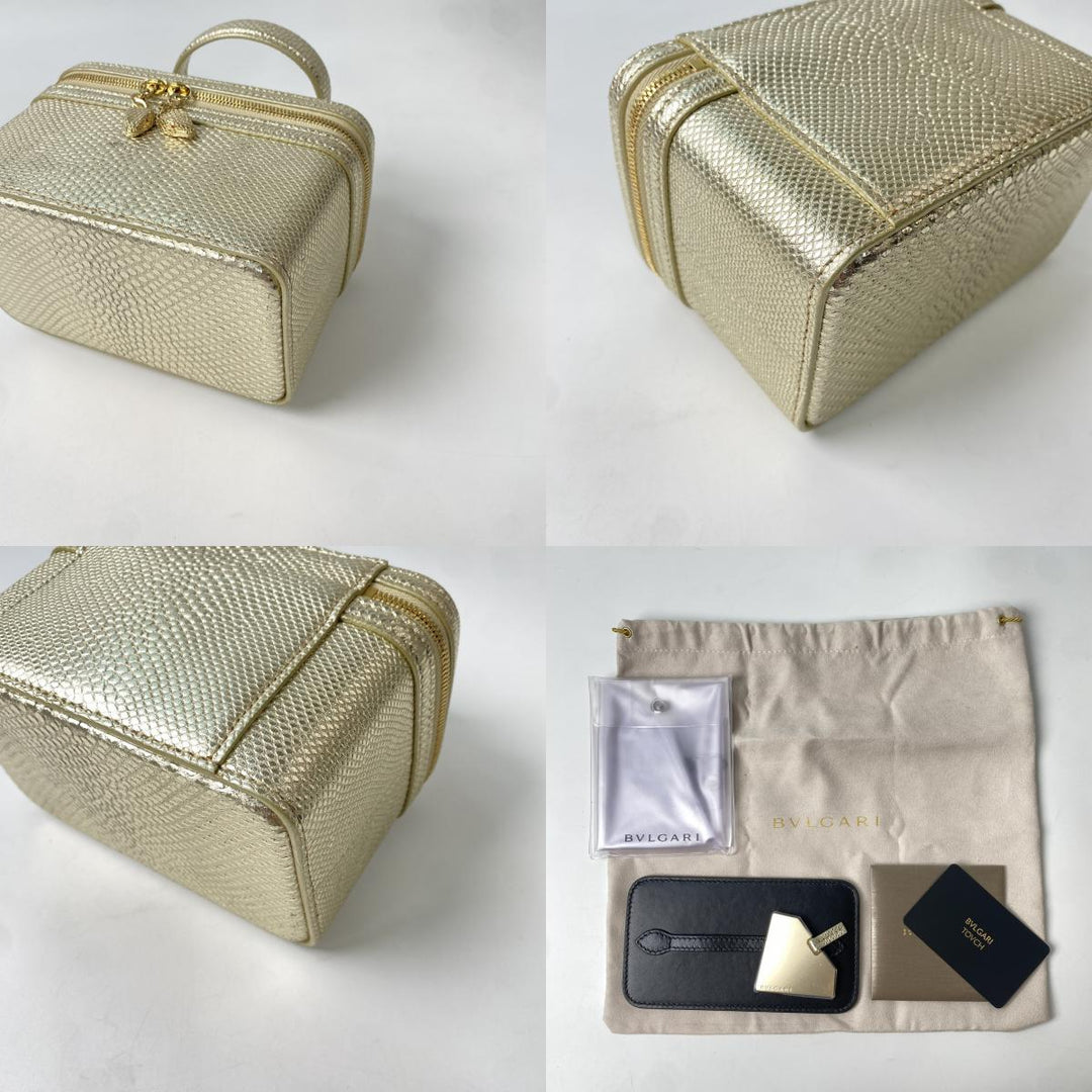 未使用 ブルガリ BVLGARI レディース セルペンティ 2way ショルダーバッグ バニティバッグ