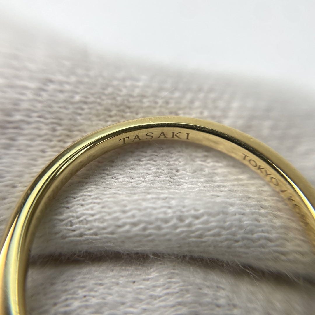 美品 タサキ TASAKI レディース 750 バランス エラ リング 約12号 あこや真珠