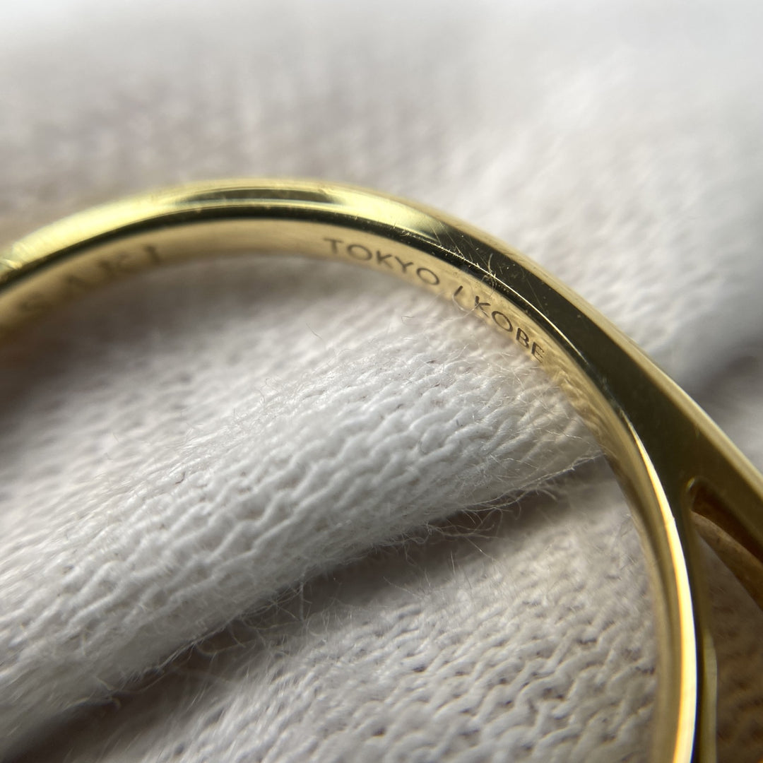 美品 タサキ TASAKI レディース 750 バランス エラ リング 約12号 あこや真珠