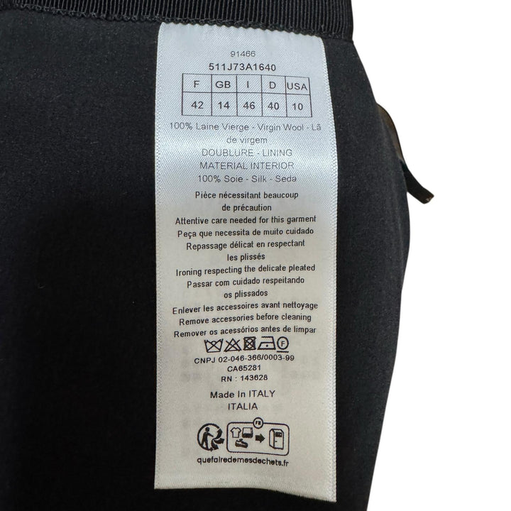 美品 Dior ディオール チェック柄 ミニ プリーツスカート ベルト付 #42 511J73A1640 レディース