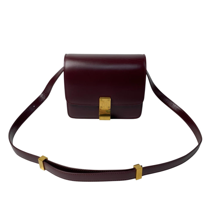 セリーヌ CELINE クラシックボックス ショルダーバッグ ボルドー レディース