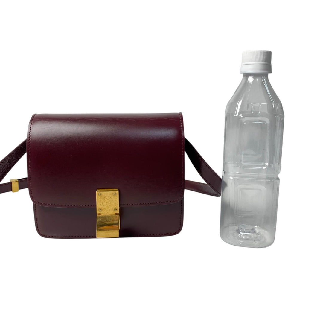 セリーヌ CELINE クラシックボックス ショルダーバッグ ボルドー レディース