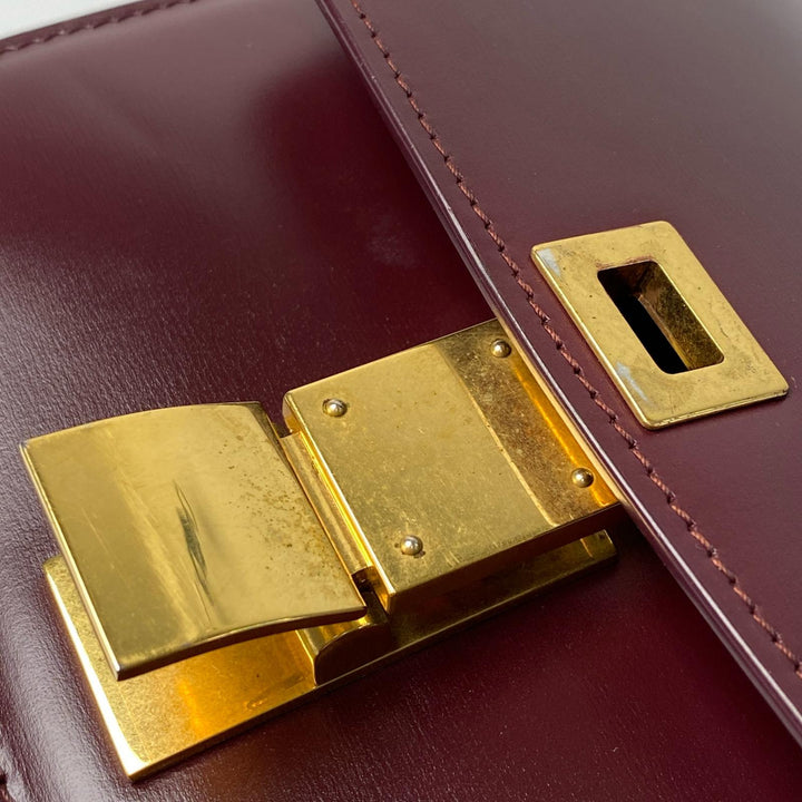 セリーヌ CELINE クラシックボックス ショルダーバッグ ボルドー レディース