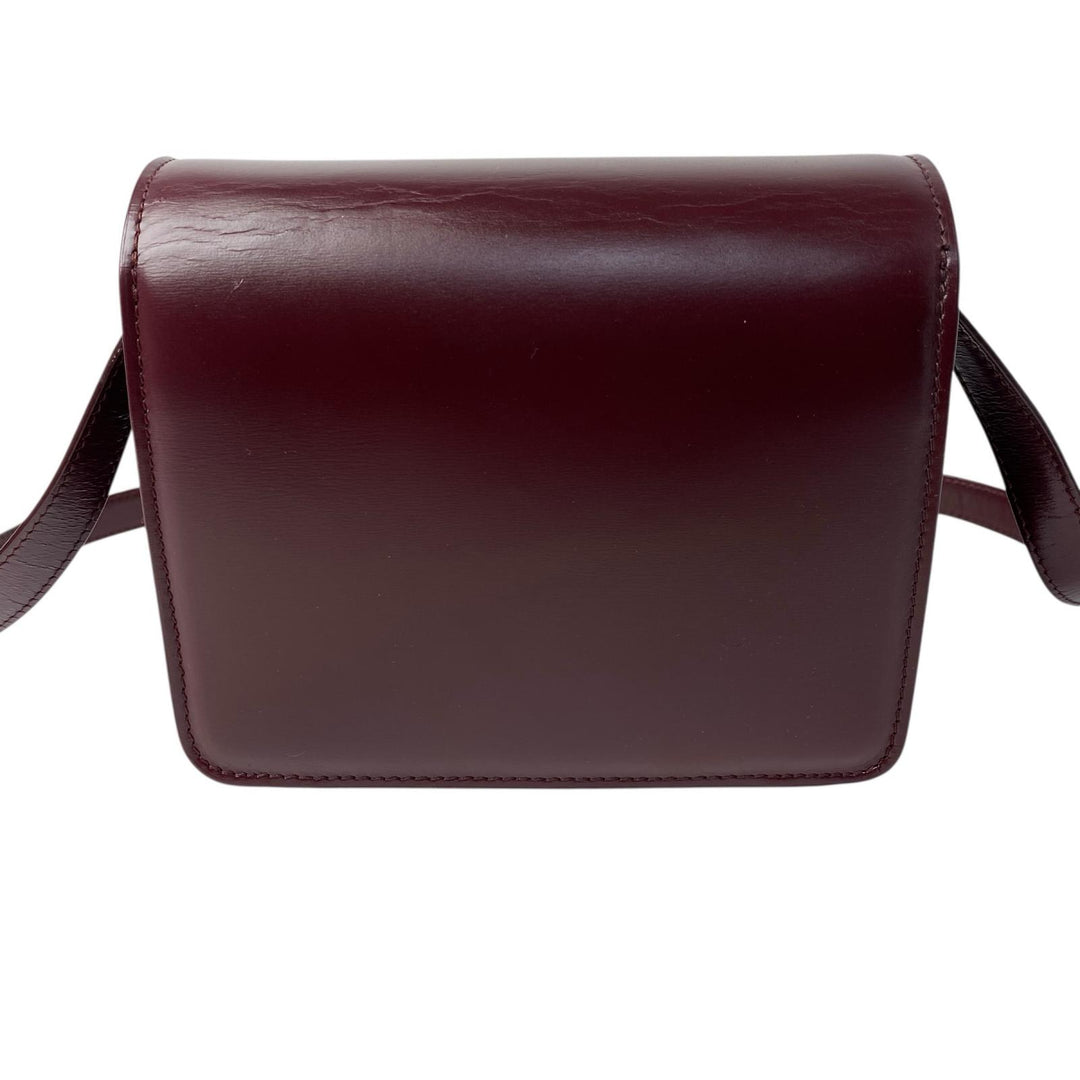 セリーヌ CELINE クラシックボックス ショルダーバッグ ボルドー レディース