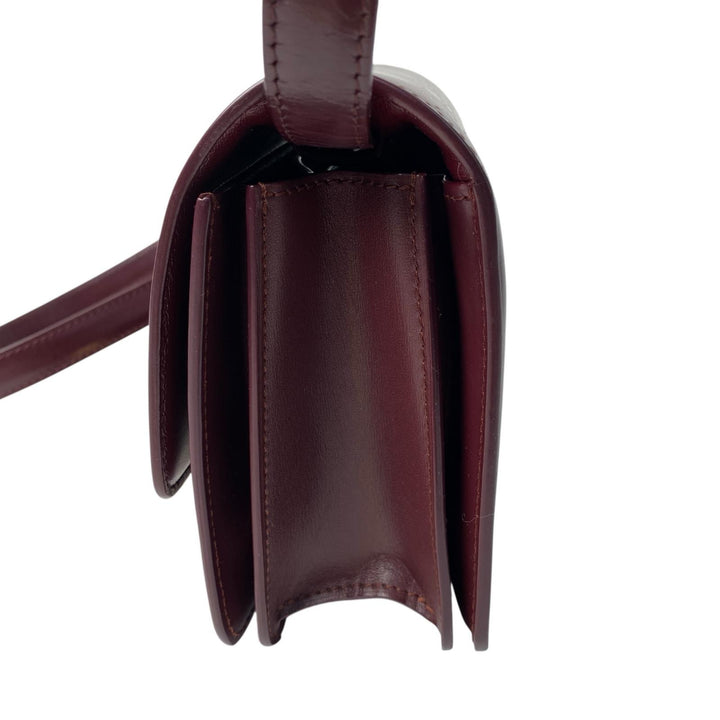 セリーヌ CELINE クラシックボックス ショルダーバッグ ボルドー レディース