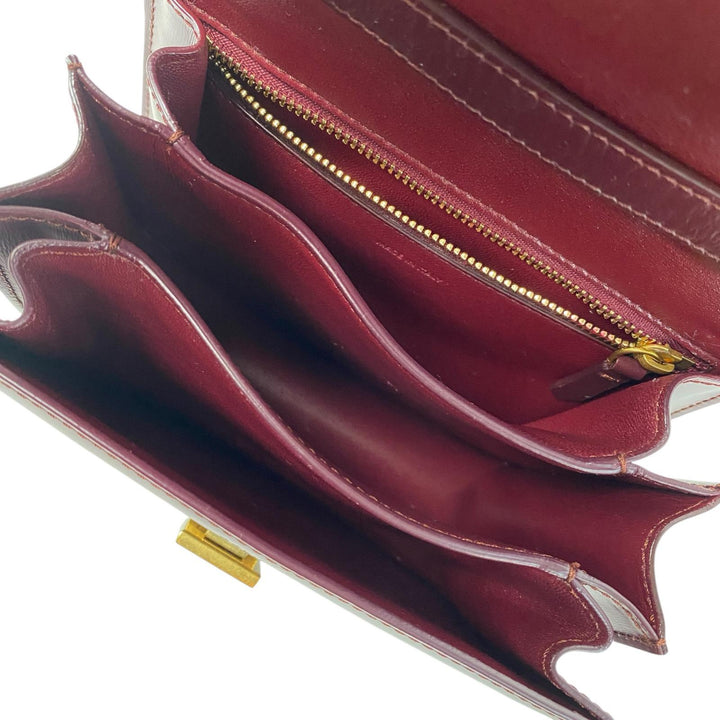 セリーヌ CELINE クラシックボックス ショルダーバッグ ボルドー レディース