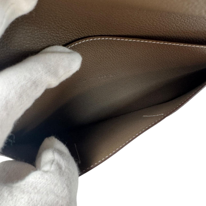 新品 エルメス HERMES R.M.Sトゥタンマン エトゥープ W刻印 長財布 レディース