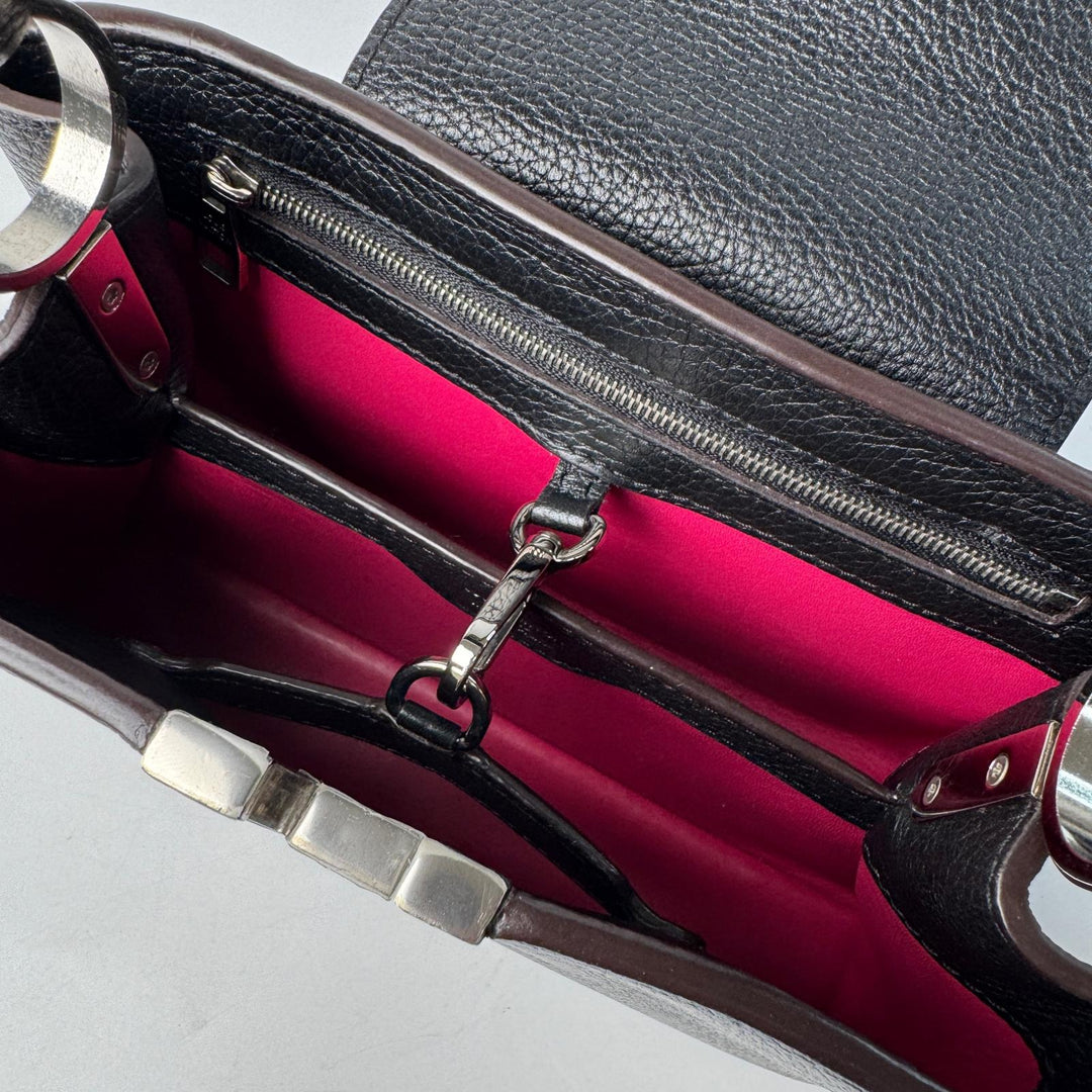 美品 ルイヴィトン LOUIS VUITTON カプシーヌBB M94586 AH2164 2way ショルダーバッグ ハンドバッグ 黒 ブラック 斜めがけ クロスボディ レディース
